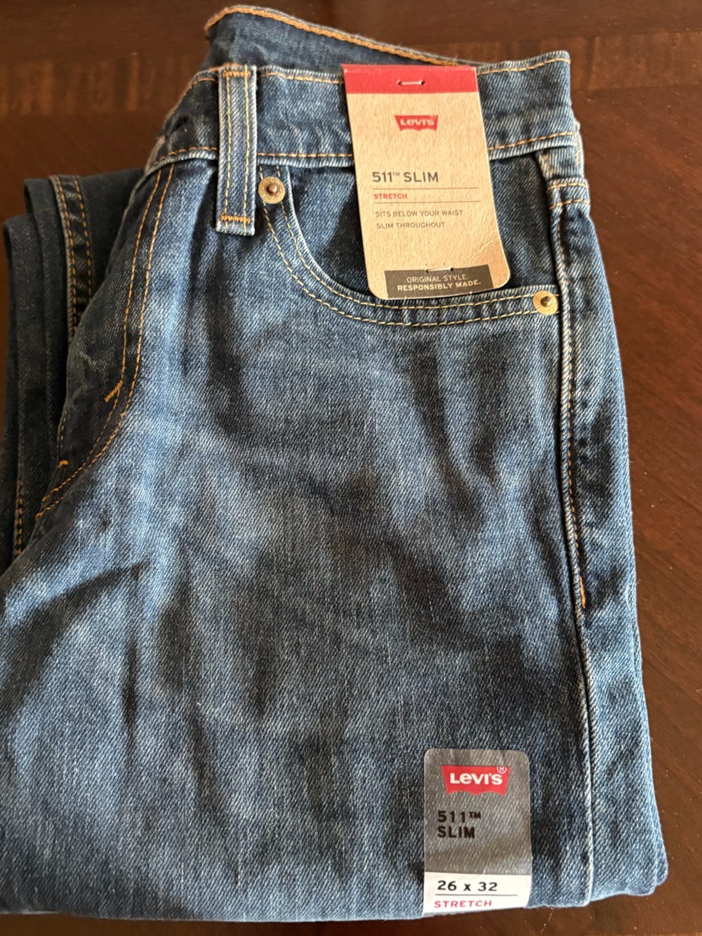 NWT Levi’s 511 Slim 26x32